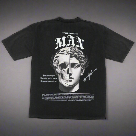 ONLY A MAN - Vintage Wash Frayed Tee